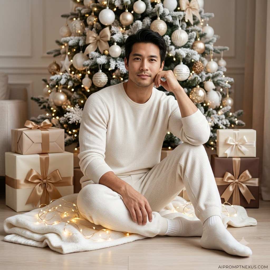Scandinavian Christmas — Cozy Luxury Winter Portrait