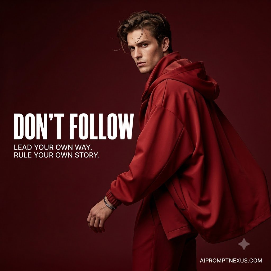 DON’T FOLLOW — Deep Red Luxury Fashion Editorial Campaign