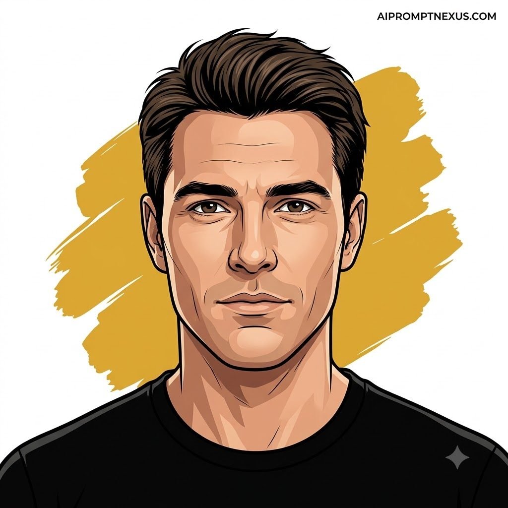 Bold Vector Portrait — Premium Comic-Style Male Avatar