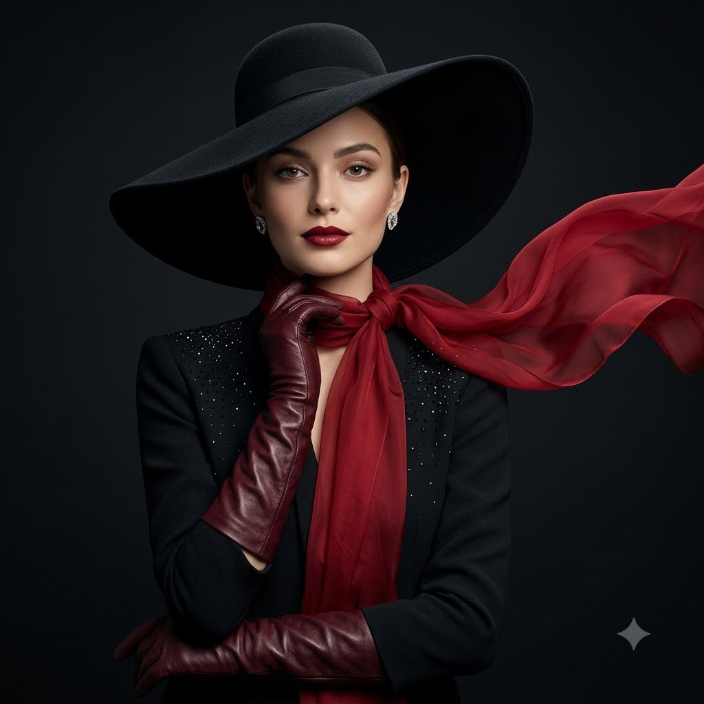 Black & Crimson Luxury Fashion Editorial
