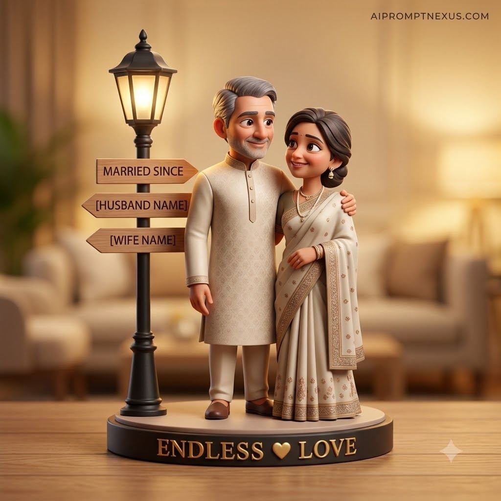 Endless Love — Personalized Husband & Wife 3D Anniversary Figurine