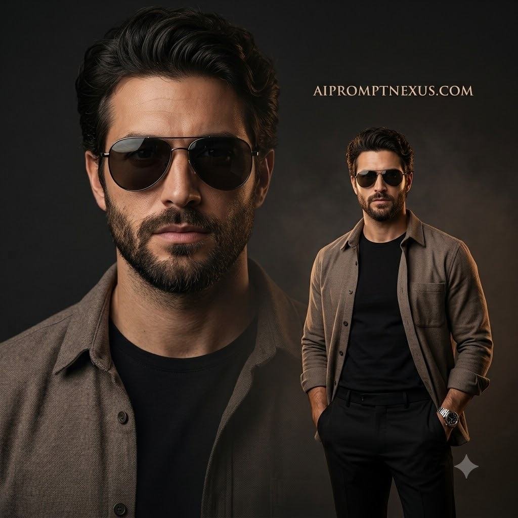 Double Identity — Luxury Men's Fragrance Campaign Portrait