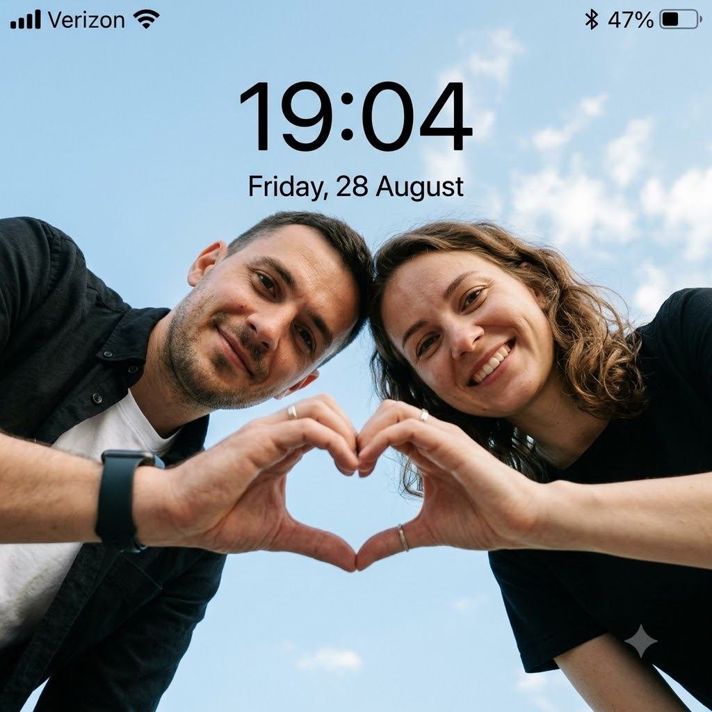 Love Above — Cinematic Couple Smartphone Lockscreen Portrait