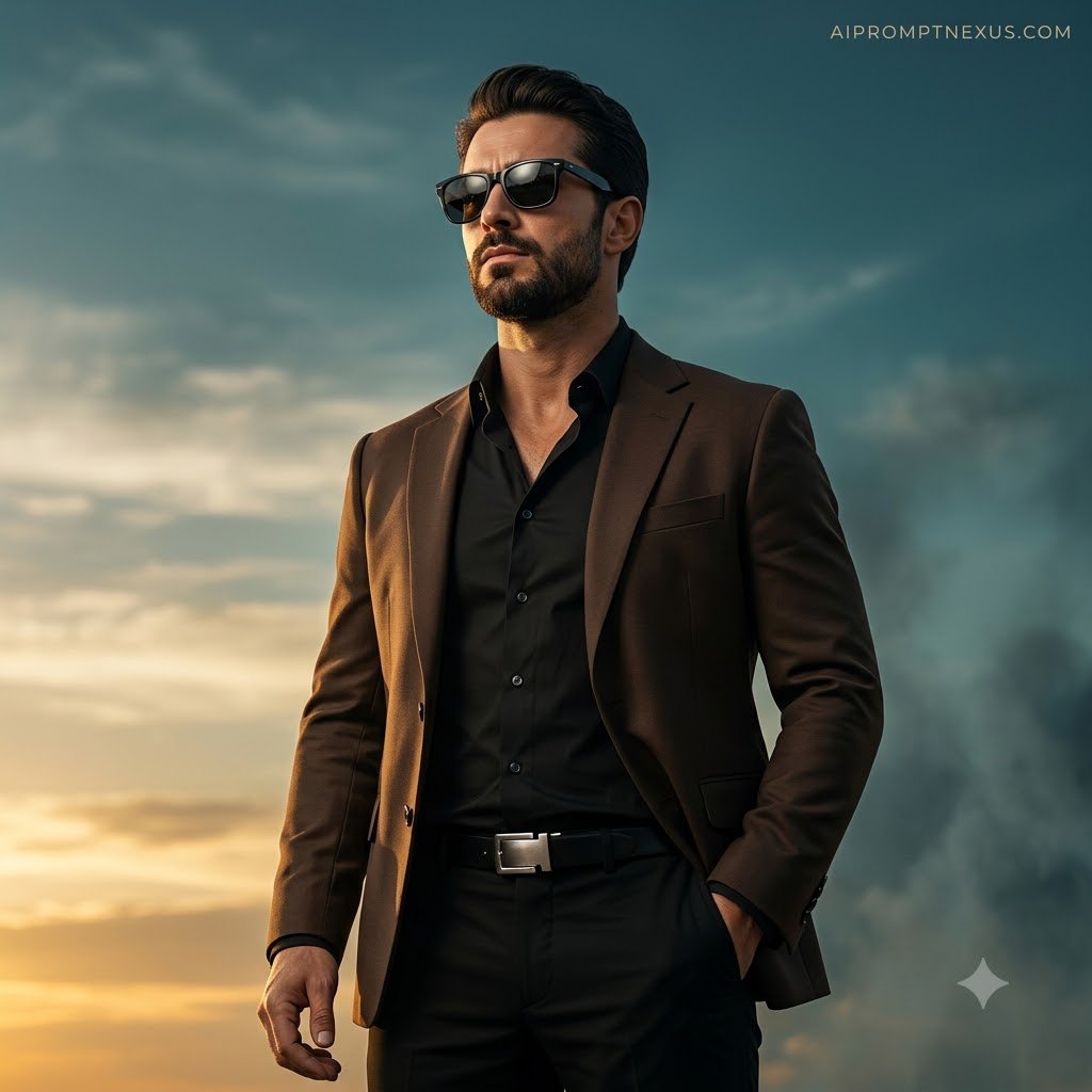 Golden Horizon Hero | Ultra-Realistic Cinematic Poster Portrait