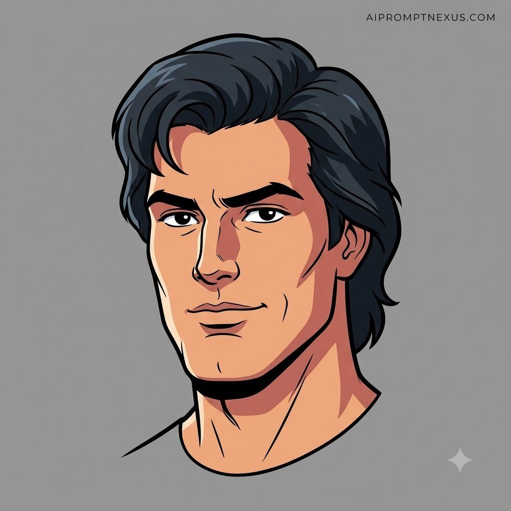 Retro 1980s Saturday Morning Cartoon Portrait | Bold 2D Animation Prompt